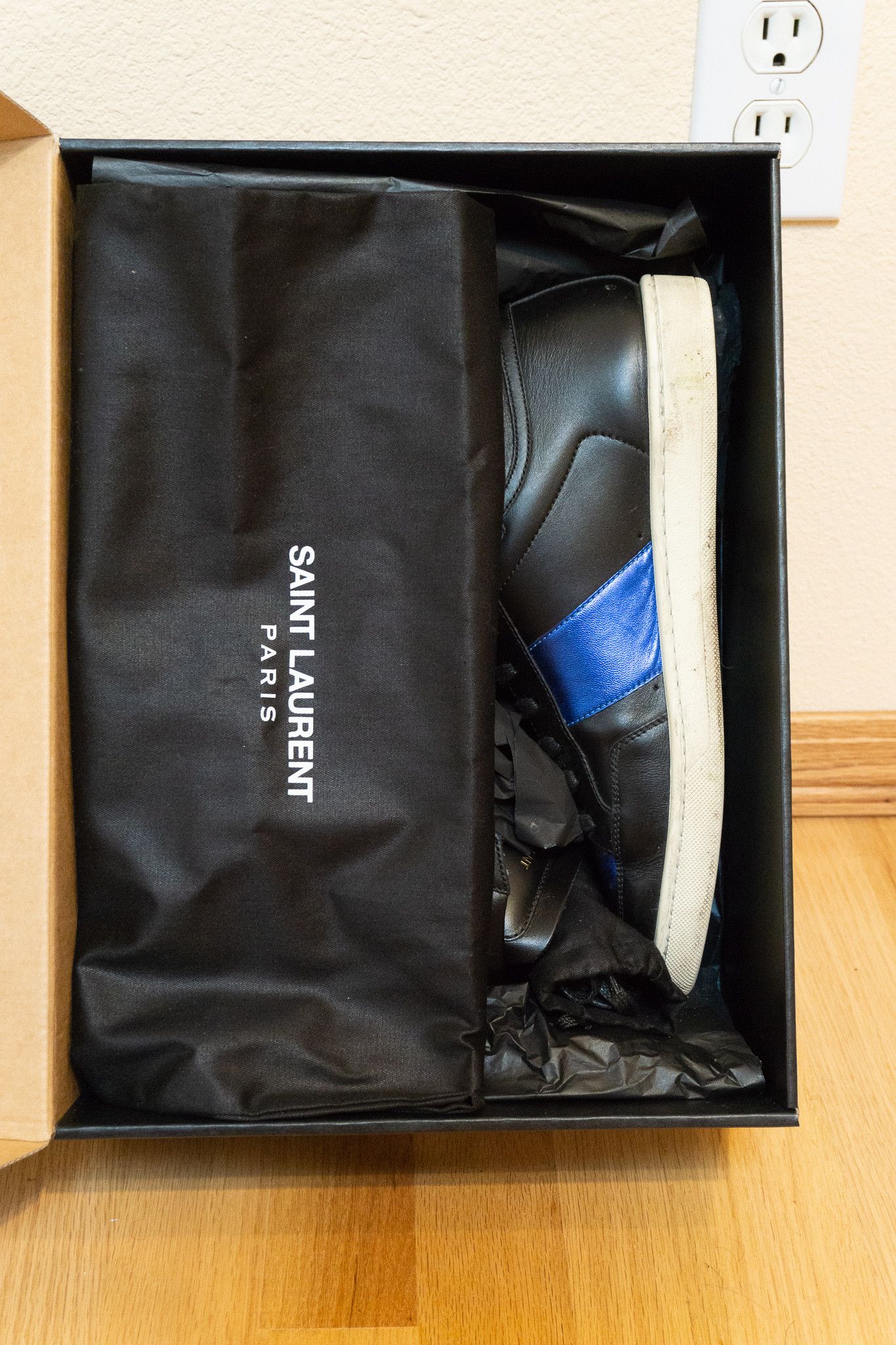 Saint Laurent Paris SL10h Metallic Blue | Grailed