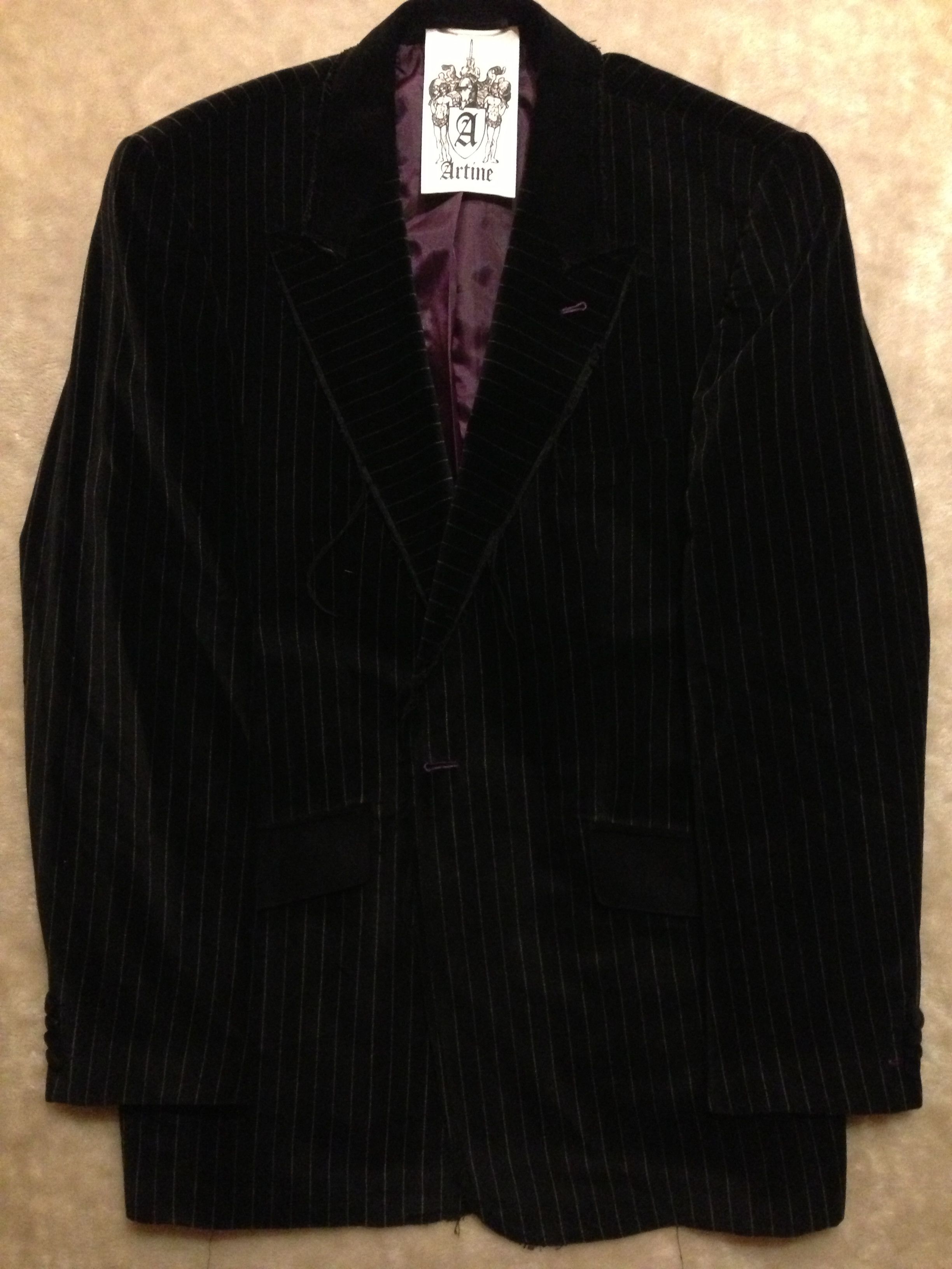 Artine Velvet Navy Pinstripe Blazer