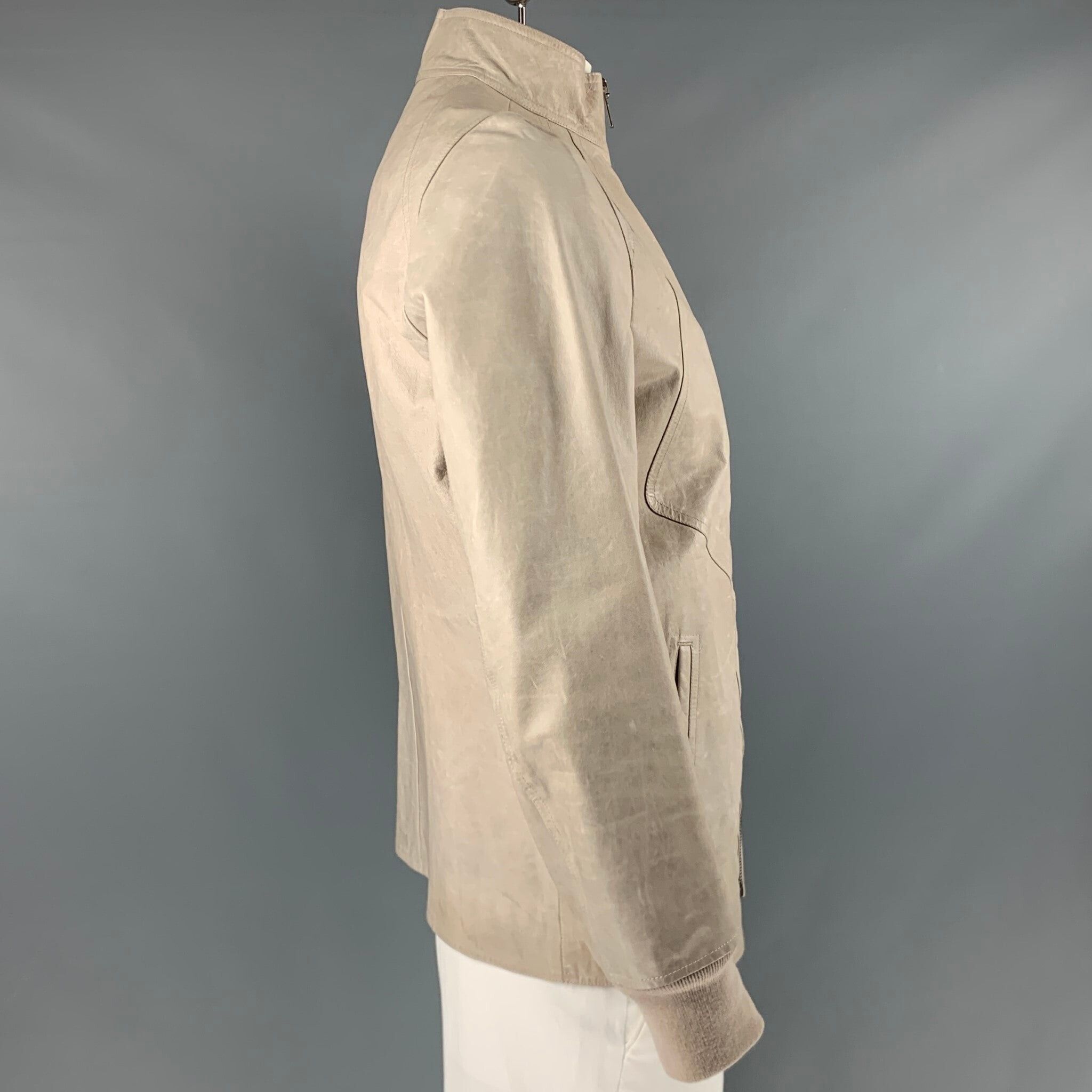 Rick Owens Grey Leather Zip Up Jacket Size US L / EU 52-54 / 3 - 3 Thumbnail
