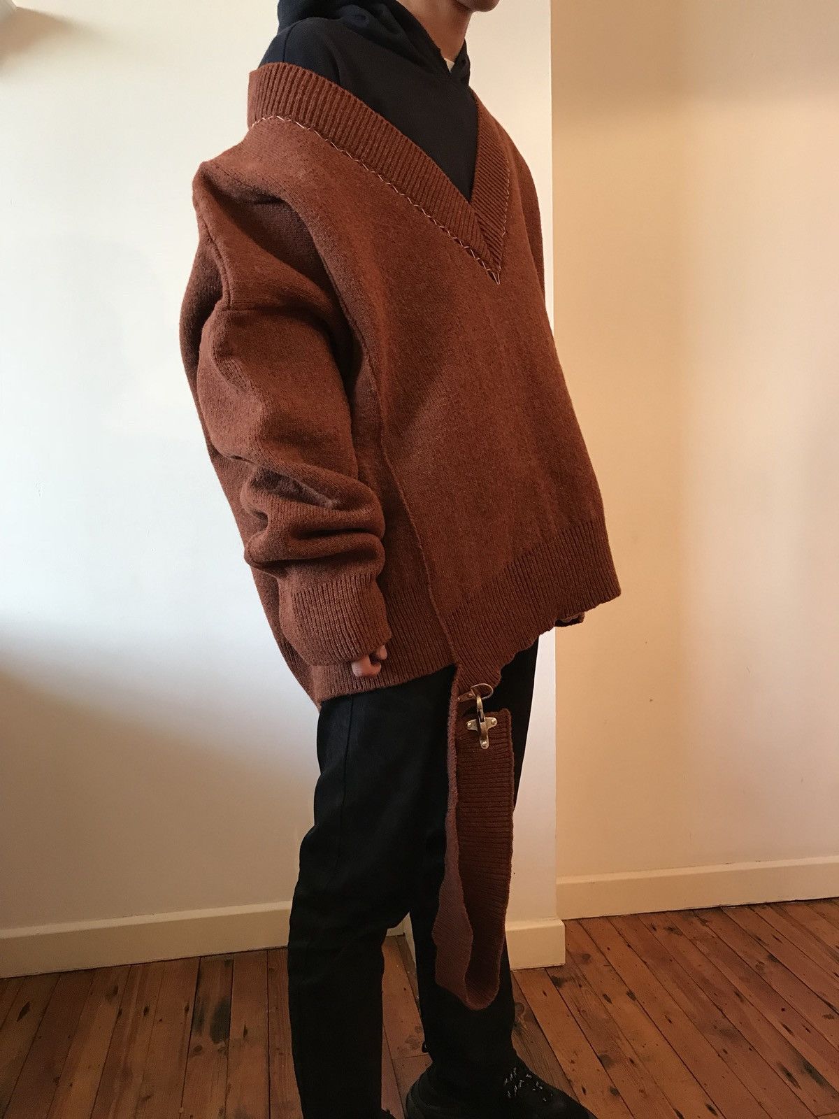 Raf simons fireman buckle on sale sweater