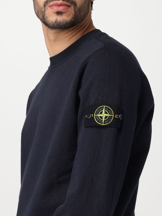 Mens navy store stone island sweatshirt