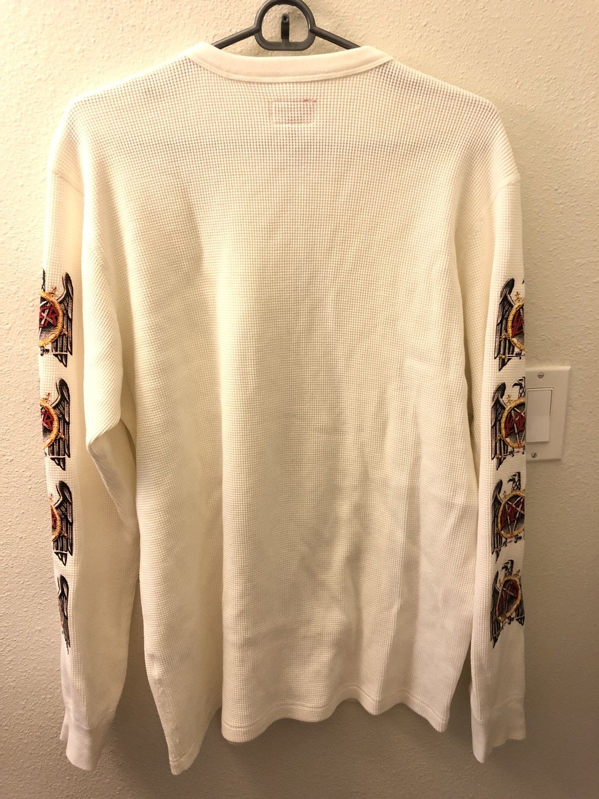 Supreme New Slayer Eagle White Thermal Long Sleeve Shirt Sz Large Size US L / EU 52-54 / 3 - 5 Thumbnail