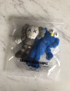 Kaws Seeing/Watching Plush Keychain Grey/Blue