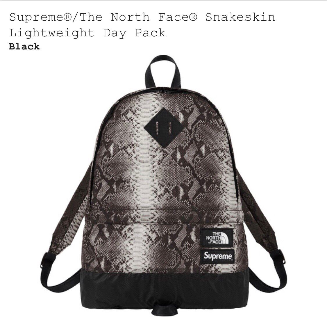 Supreme Supreme North face Snakeskin Backpack black | Grailed