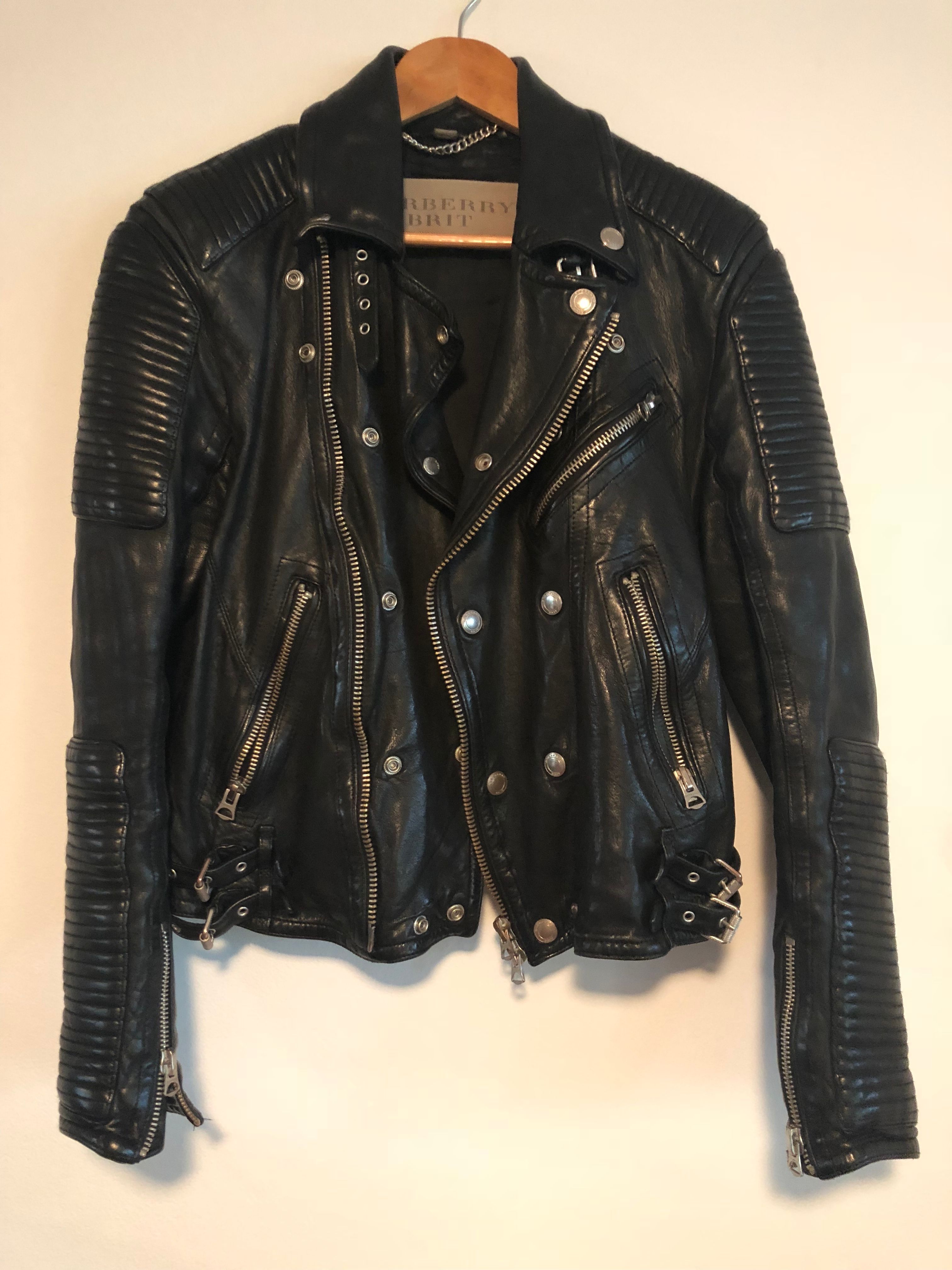 Burberry Super Rare Burberry Brit Leather Biker Jacket! Size US M / EU 48-50 / 2 - 1 Preview