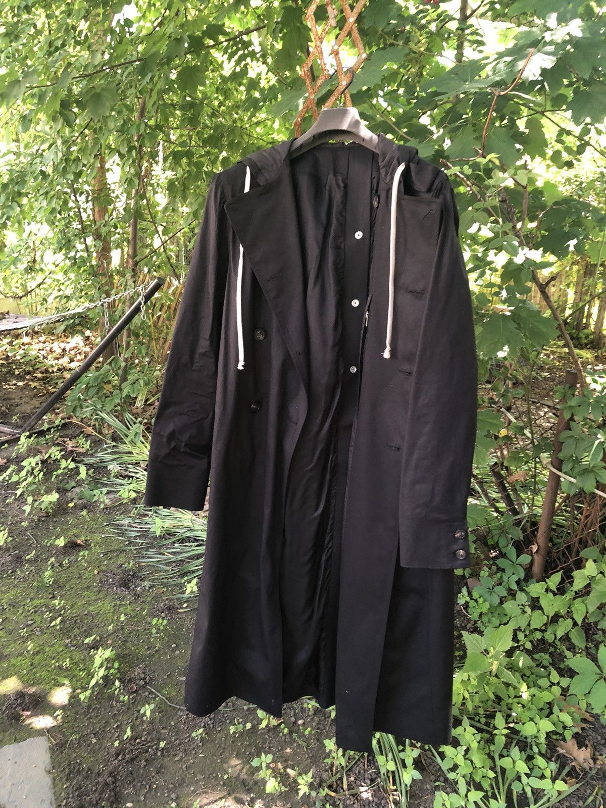 Rick Owens リックオウエンス HOODED TRENCH COAT
