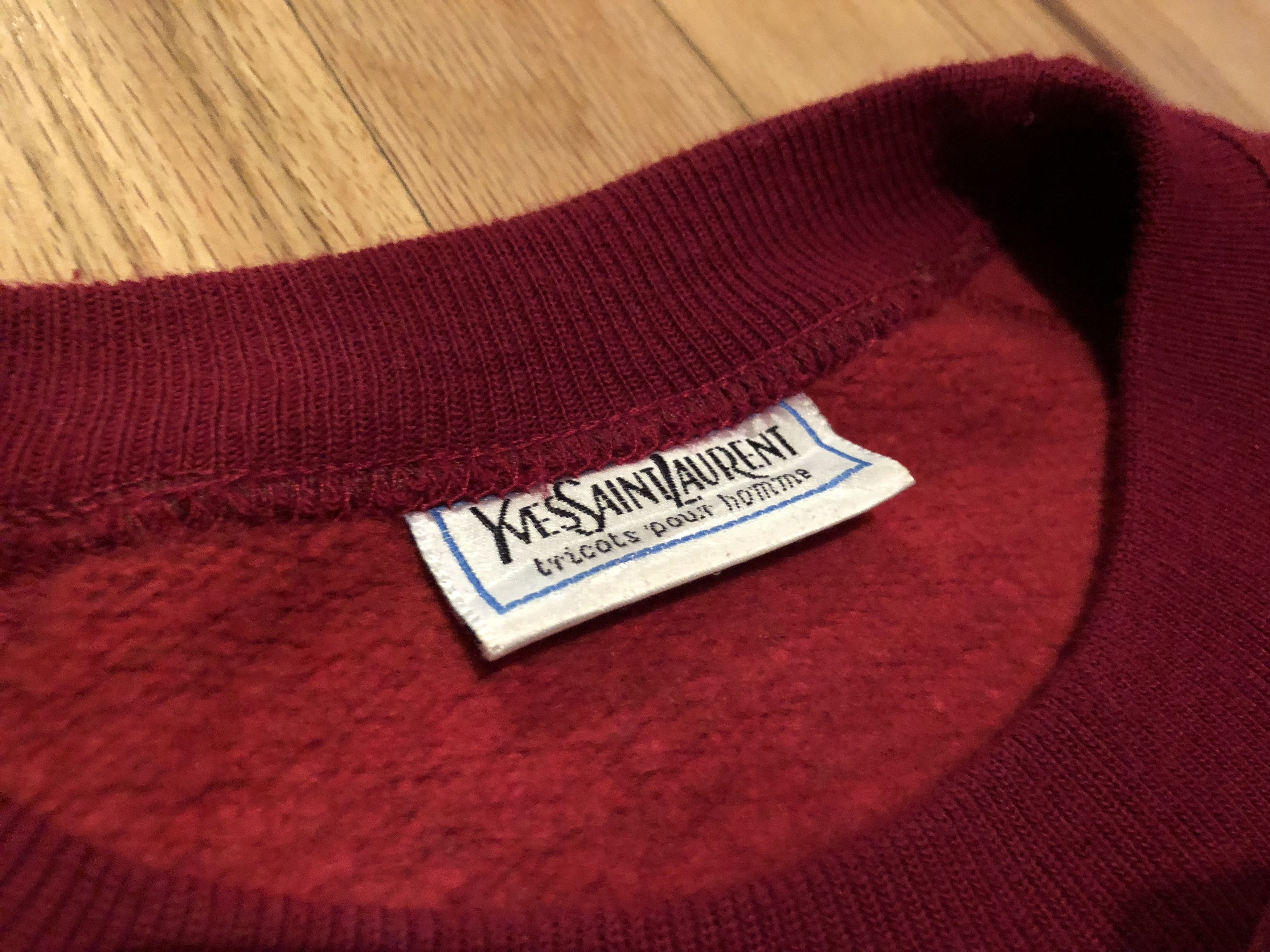 Yves Saint Laurent YSL Vintage Sweatshirt Red Script Size US M / EU 48-50 / 2 - 3 Thumbnail