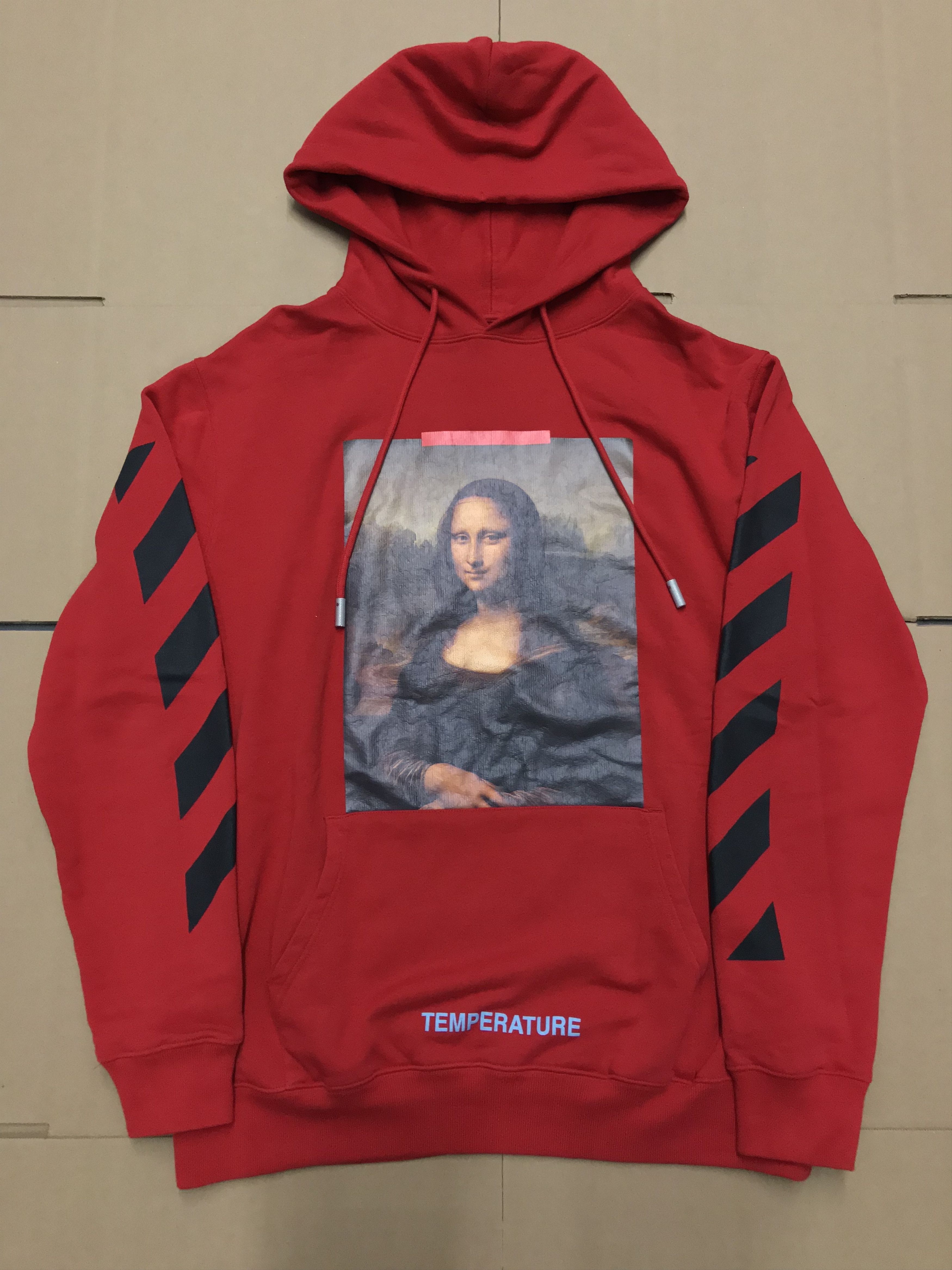 Off-White 2018 VIRGIL ABLOH OFF WHITE TEMPERATURE MONA LISA RED BLACK PULLOVER HOODIE SZ L Size US L / EU 52-54 / 3 - 1 Preview