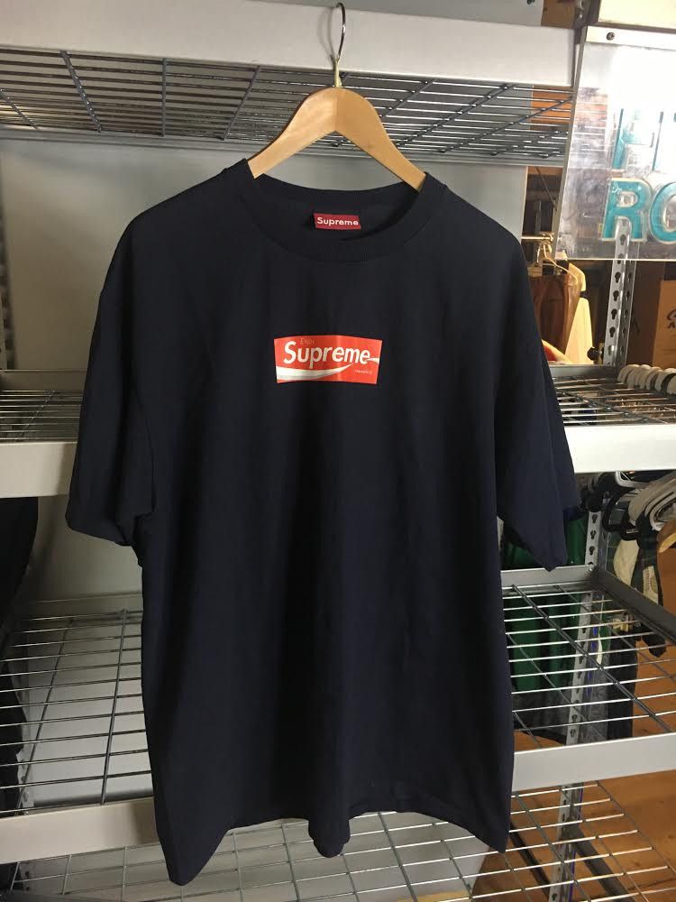 1997 Supreme Yellow Coca Cola Box Logo Tee