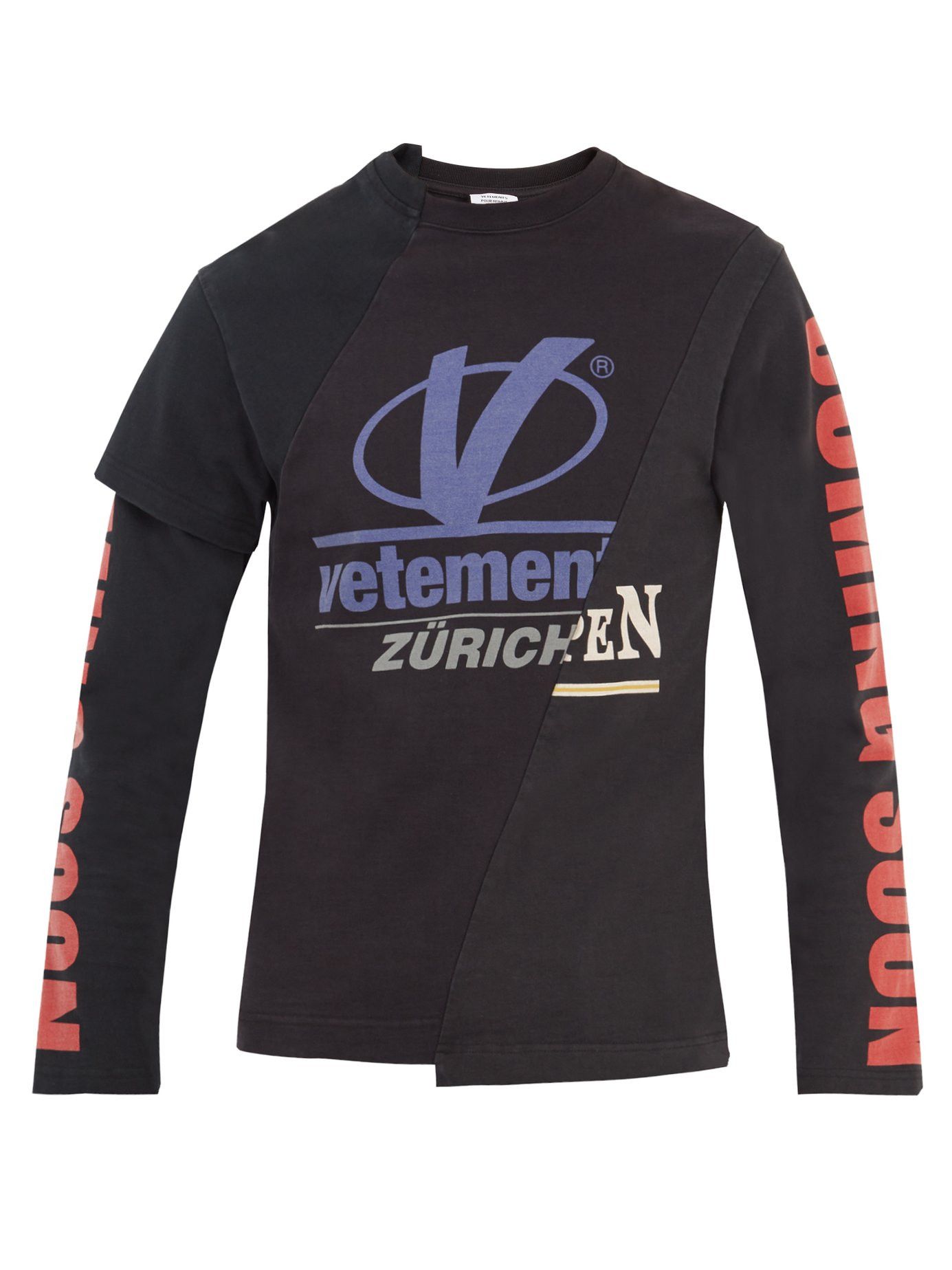 【VETEMENTS】スウェット KAPITAL - 裏毛 2TONE BIGスウェット（BONE pt） - BLUE NEON