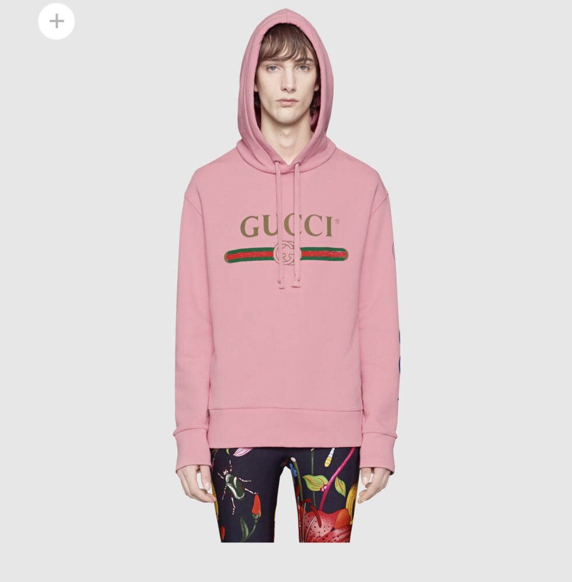 Gucci Pink Dragon Embroidered Hoodie Grailed