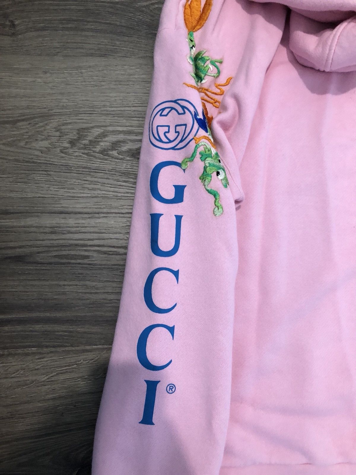 Gucci pink hoodie dragon best sale