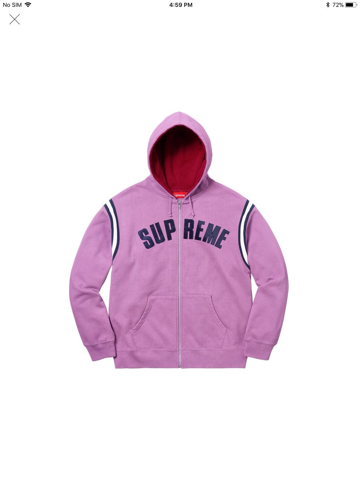 Supreme Supreme Jet Sleeve ZIP Up Hoodie Violet | Grailed