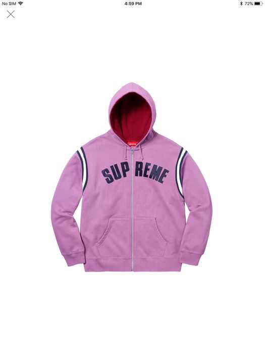 Supreme jet sleeve on sale zip up hooded sweatshirt