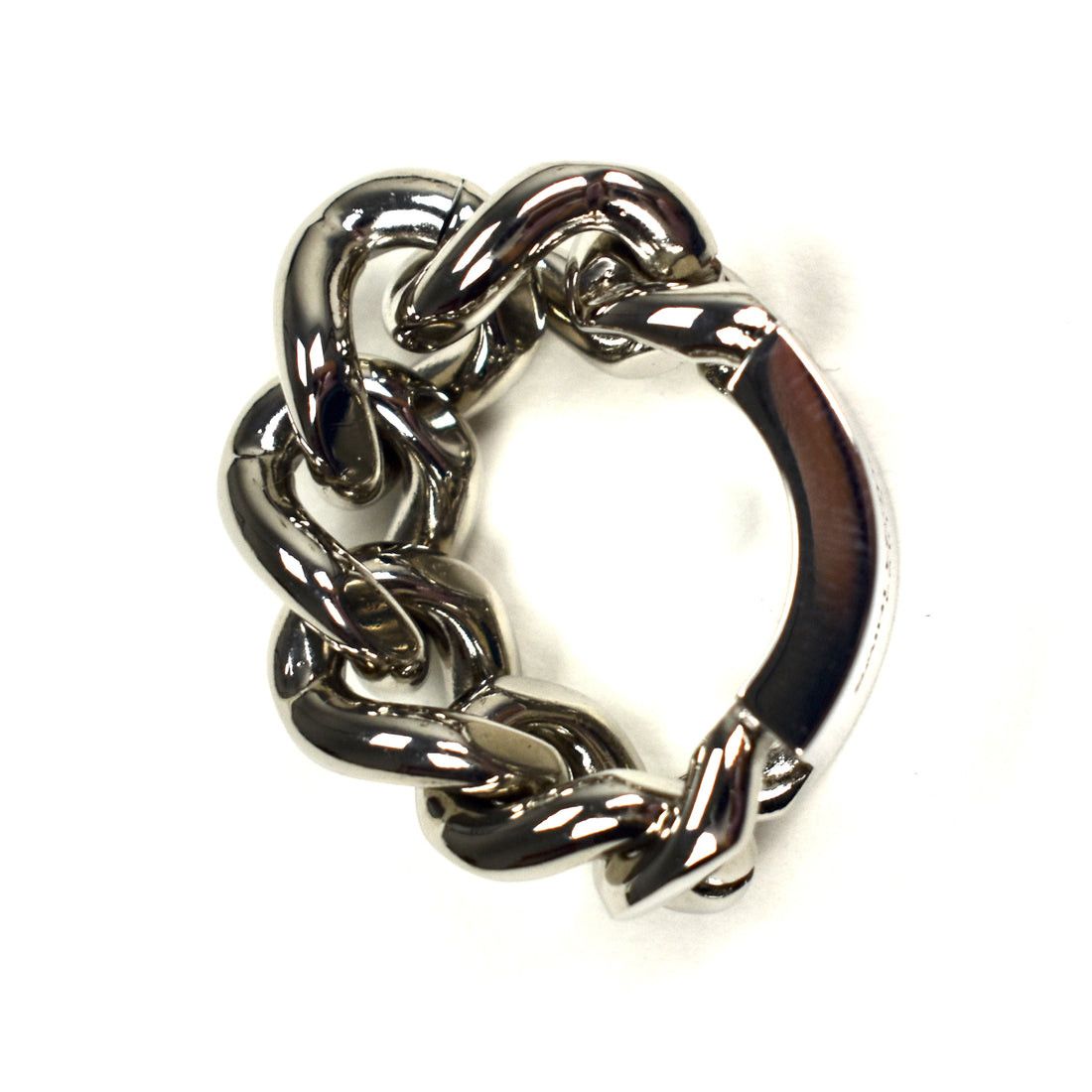 Saint Laurent Paris Saint Laurent Silver Logo Plate Chain Ring sz 5 Size ONE SIZE - 4 Thumbnail