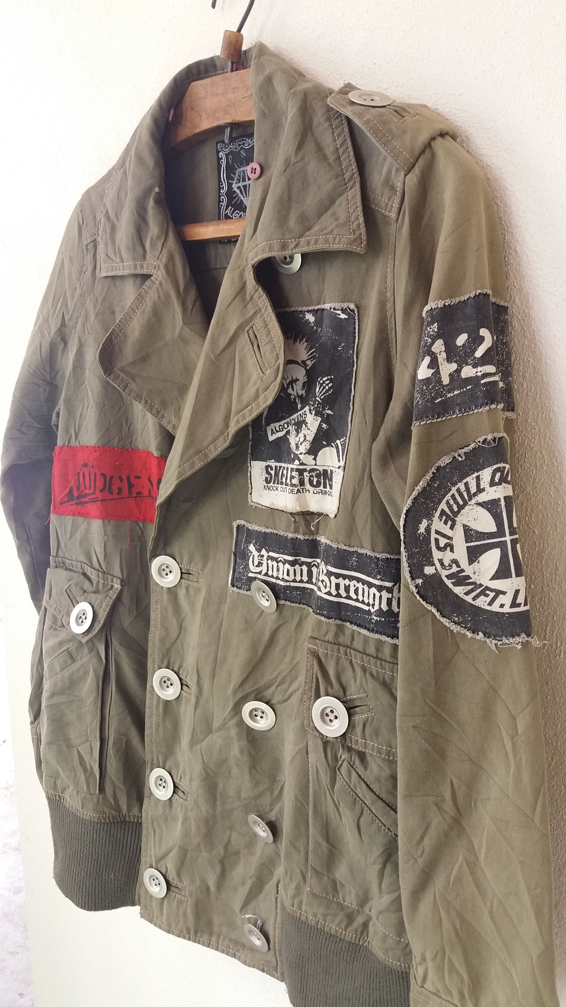 Japanese Brand Algonquins Army Jacket Punk Patches Rare Size US M / EU 48-50 / 2 - 1 Thumbnail