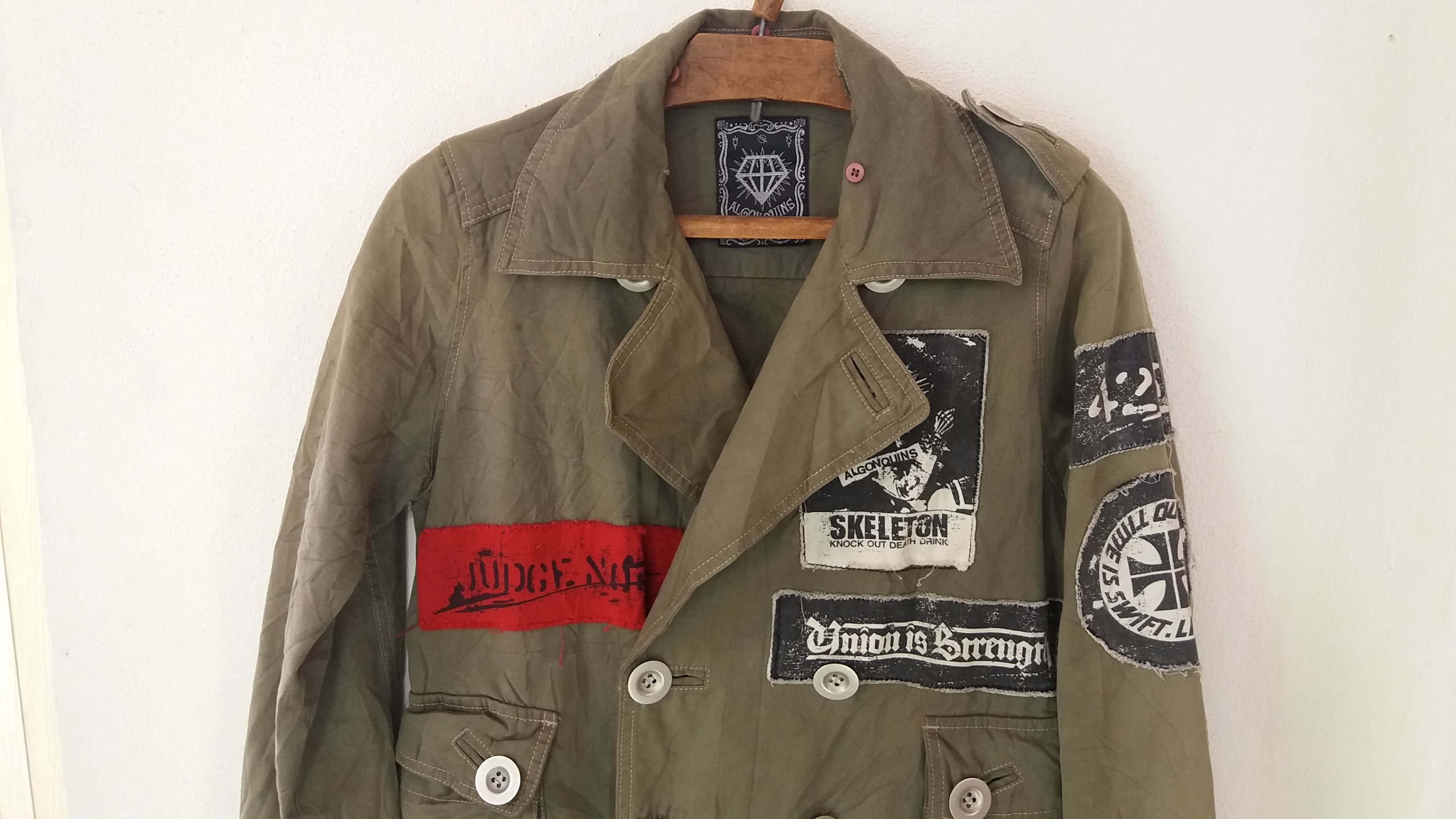 Japanese Brand Algonquins Army Jacket Punk Patches Rare Size US M / EU 48-50 / 2 - 5 Thumbnail