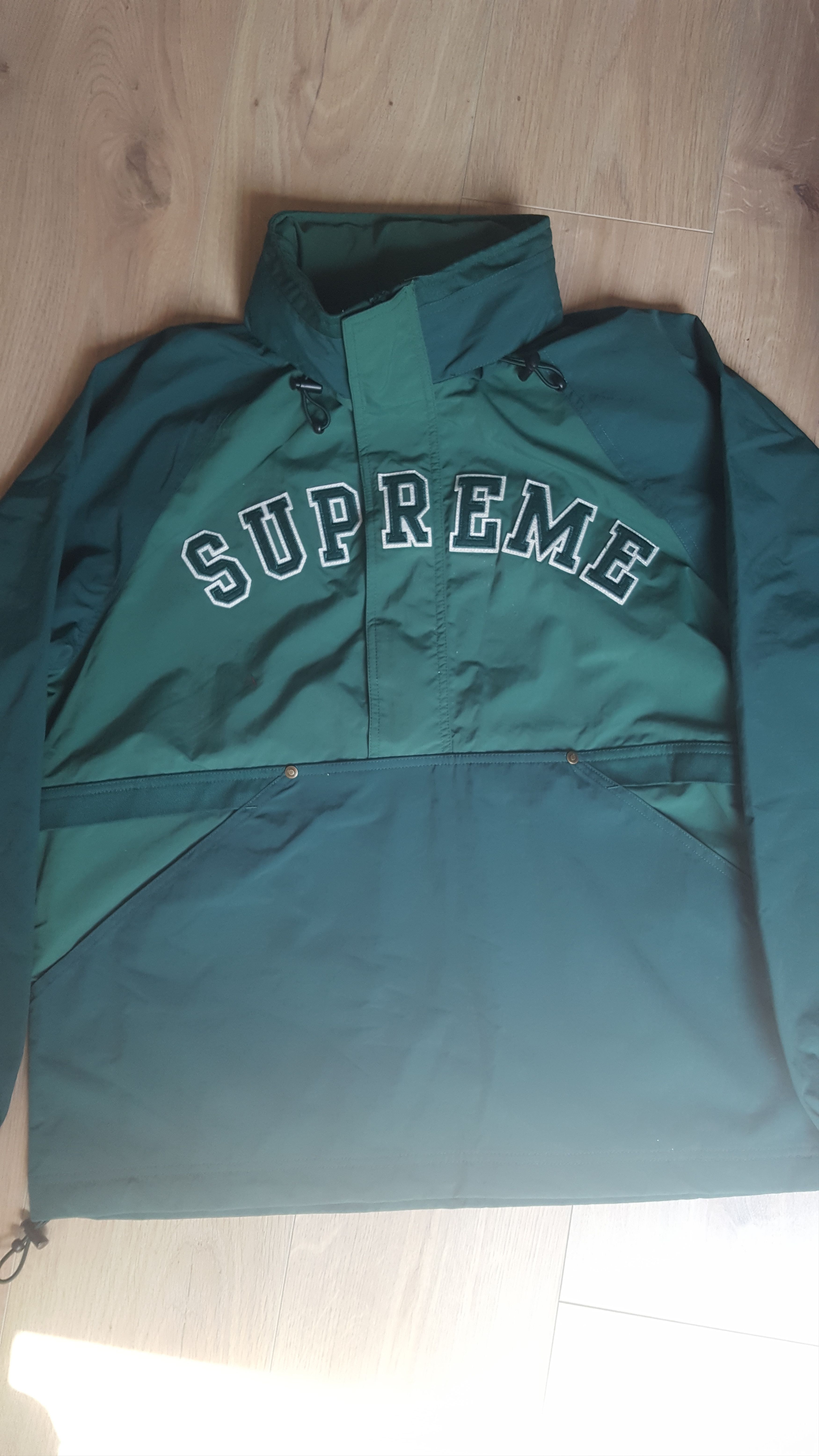 Supreme Court half zip pullover (green) | Grailed