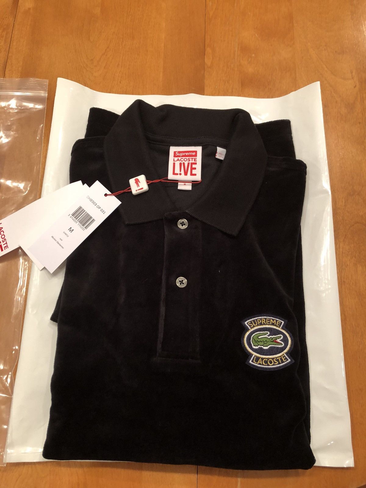 Supreme lacoste hotsell velour polo