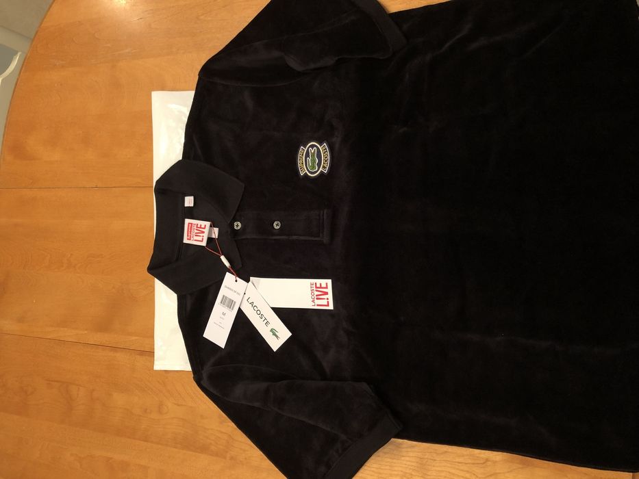 Supreme lacoste hotsell velour polo