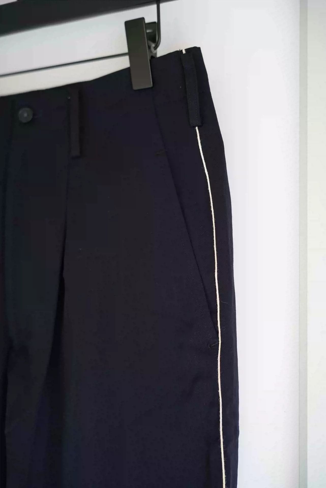 Yohji Yamamoto Yohji Yamamoto 93aw Structural Wool Trousers With White Thread Size US 34 / EU 50 - 3 Thumbnail