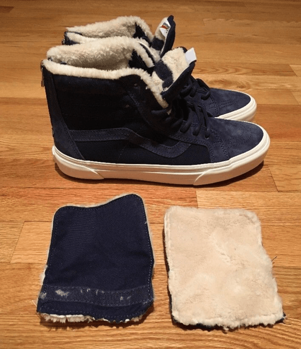 Vans with outlet fur lining