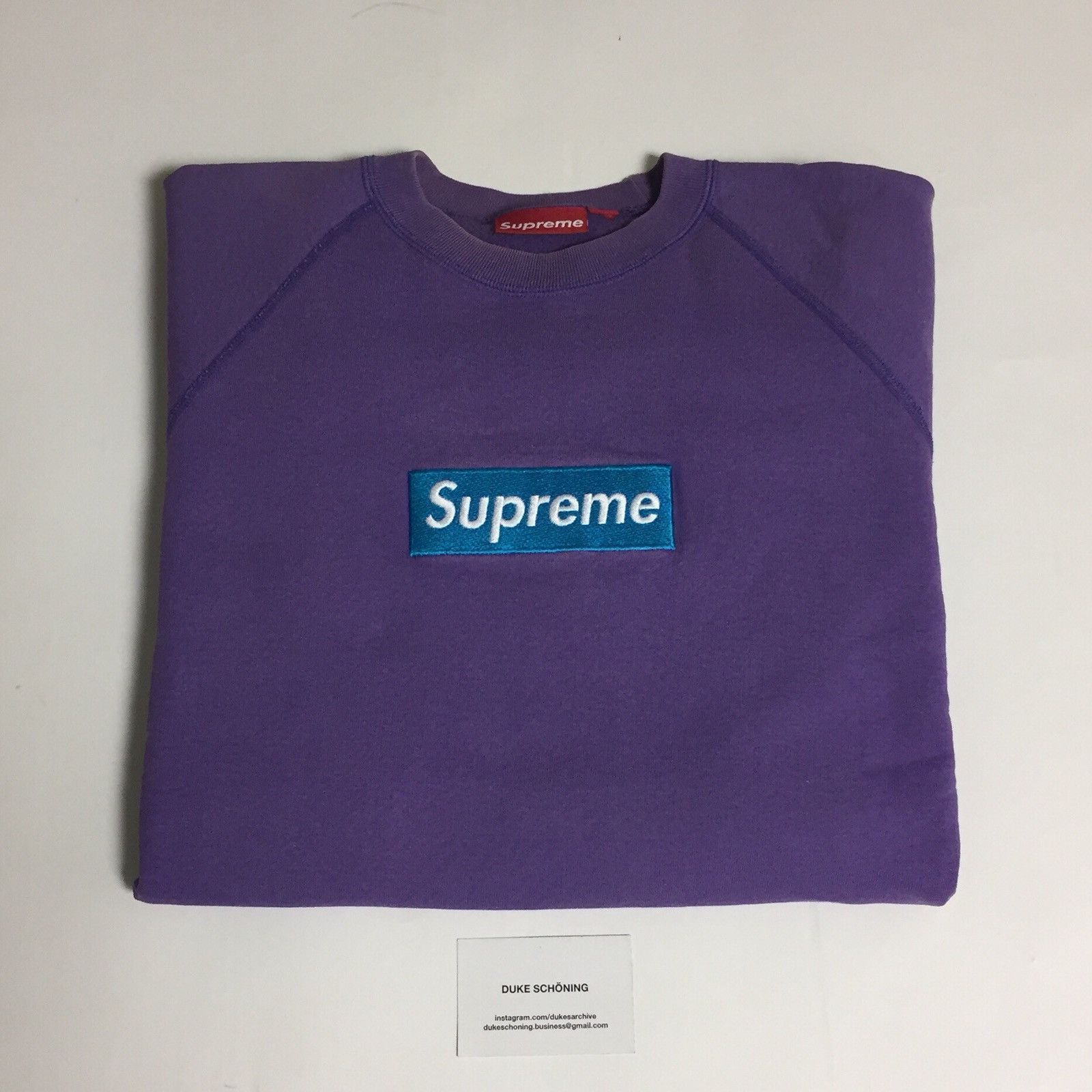 Supreme purple on purple box outlet logo