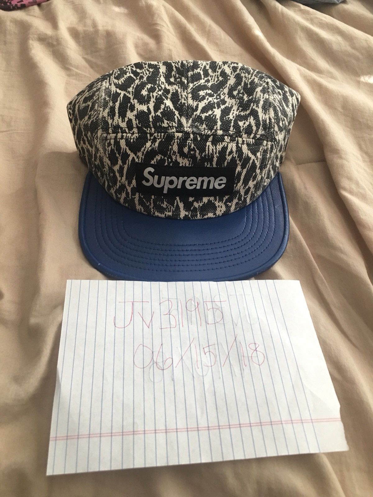 Supreme Supreme Leopard Leather Visor Camp Cap | Grailed