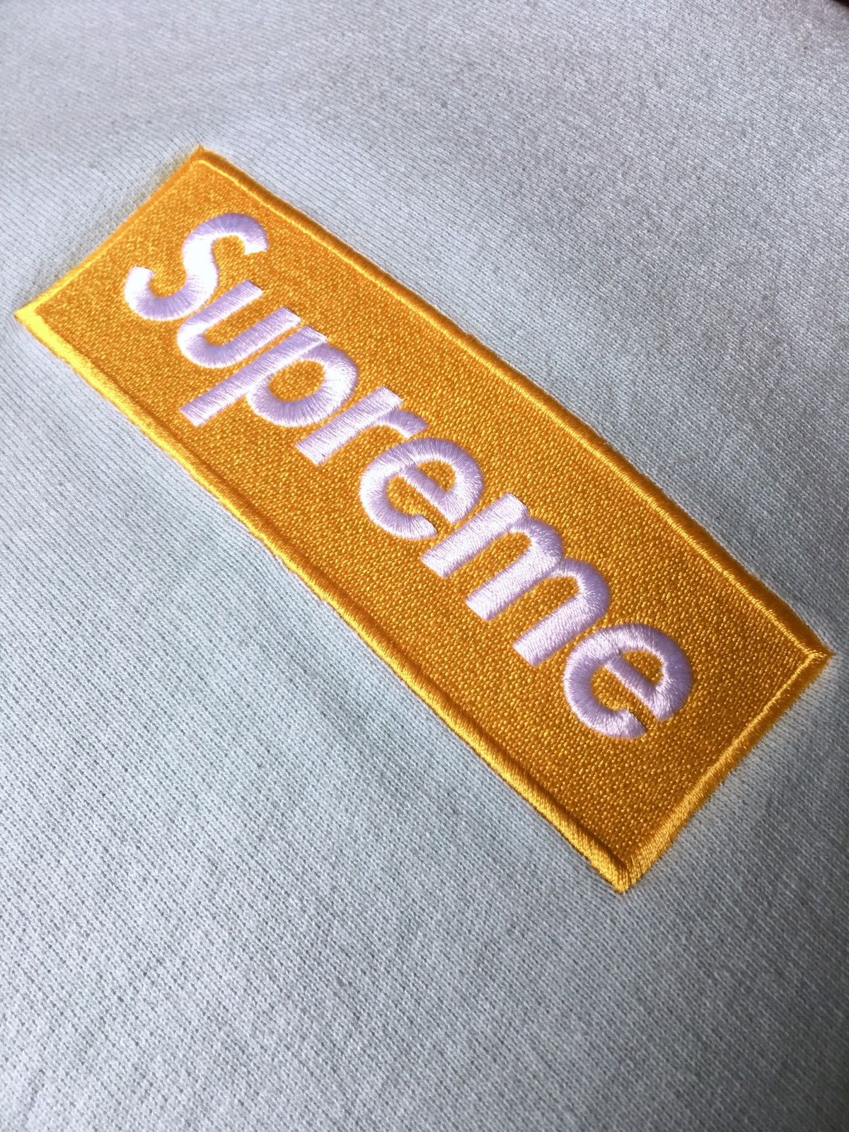 Supreme Supreme Ice Blue Gold Box Logo Hoodie FW17 Grailed