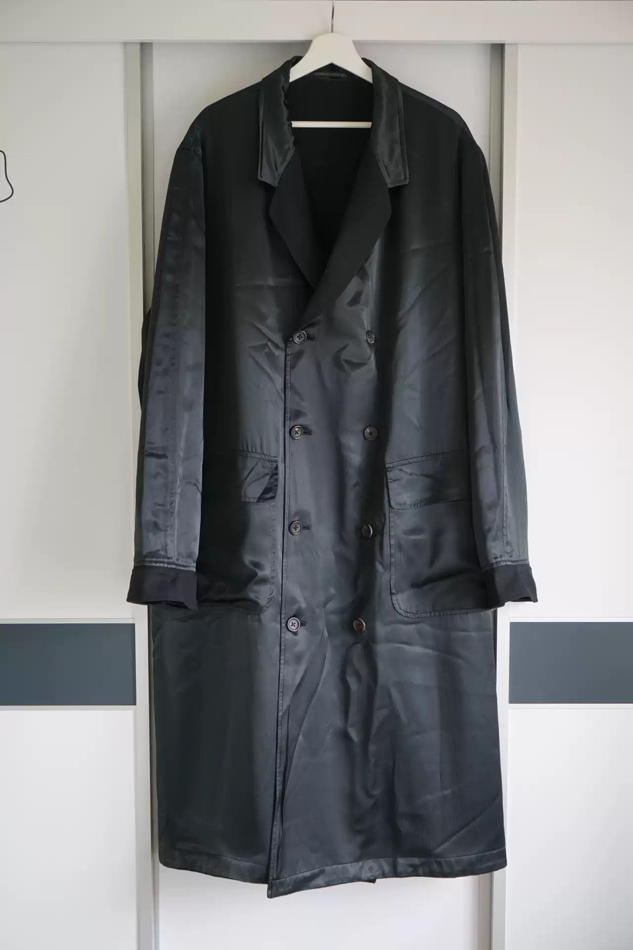 Yohji Yamamoto Yohji Yamamoto 94aw Puppet Period Reversible Coat With Silk Collar Size US M / EU 48-50 / 2 - 3 Thumbnail