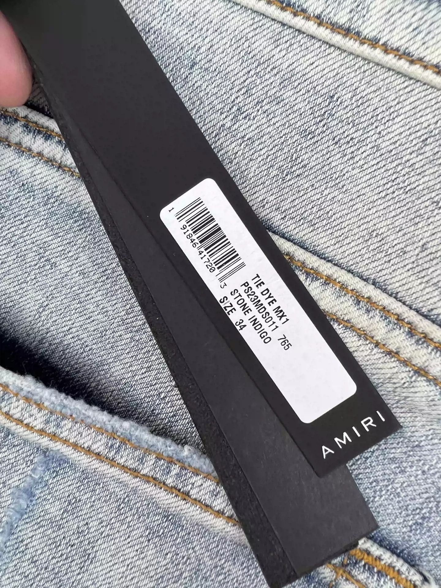 Amiri Amiri new blue and purple gradient patchwork mx1 jeans Size US 31 - 8 Thumbnail