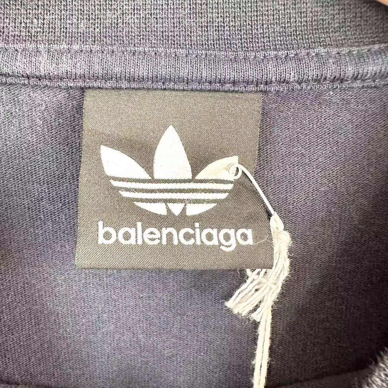 Balenciaga Balenciaga X Adidas Joint Logo Printed Striped Edge Color Matching Round Neck Short-sleeved T-shirt Size US S / EU 44-46 / 1 - 4 Thumbnail