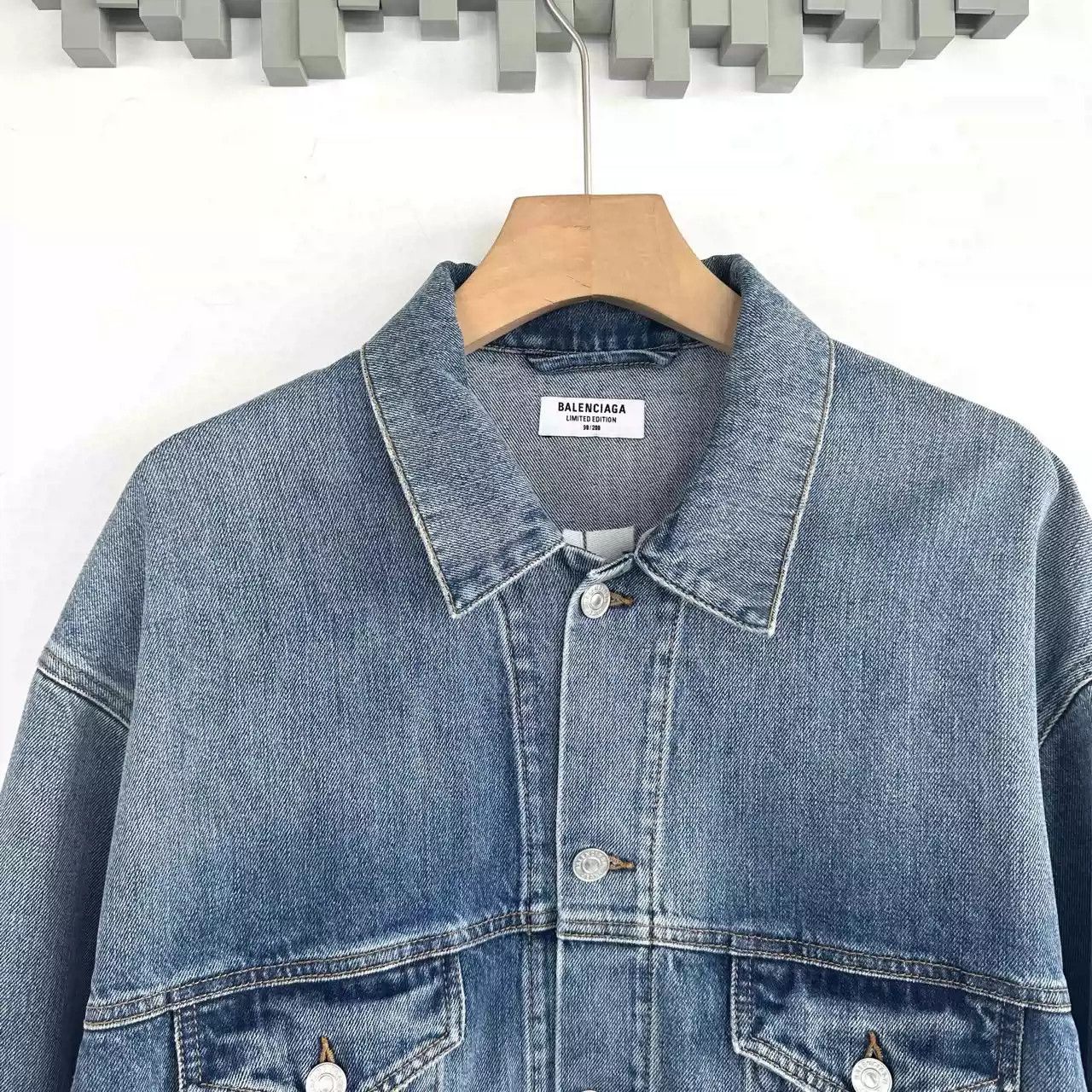 Balenciaga Balenciaga X Fortnite Printed Logo Denim Jacket Size US S / EU 44-46 / 1 - 3 Thumbnail