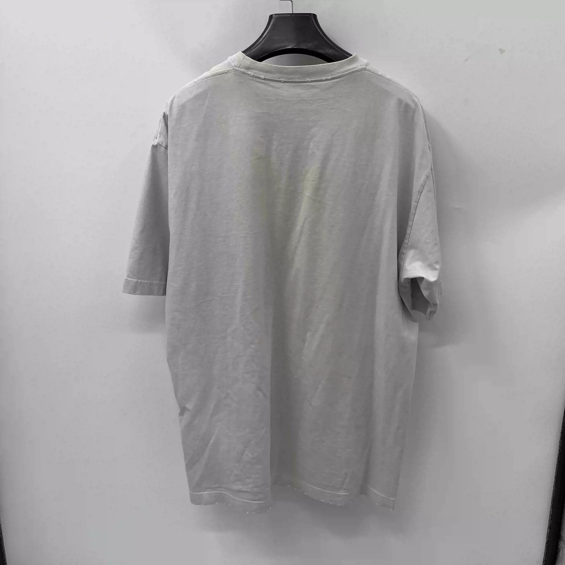 Balenciaga Balenciaga White Gray Print Logo Short Sleeve Size US M / EU 48-50 / 2 - 5 Thumbnail