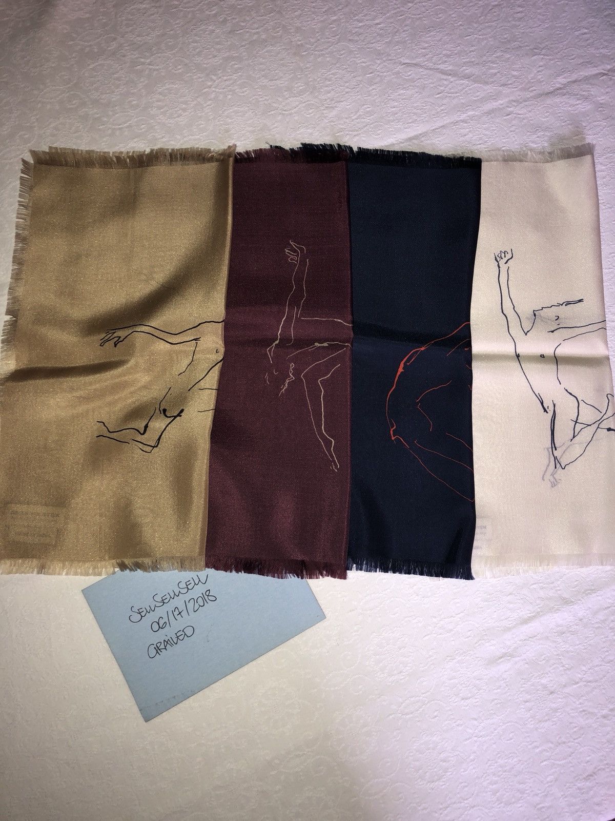 Dries Van Noten Four Silk Scarfs Size ONE SIZE - 1 Thumbnail