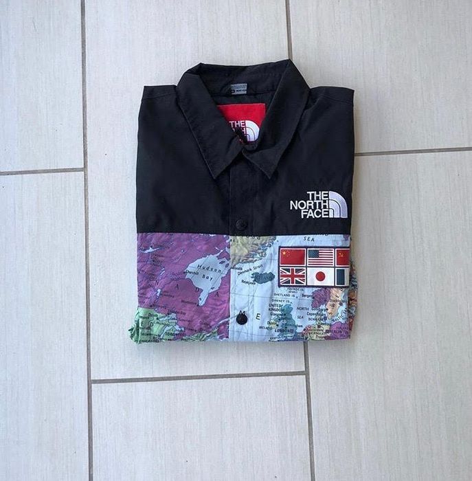 The north face store supreme map jacket