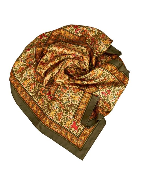 Hermes Silk Scarf with Hunting Scene Print | Grailed