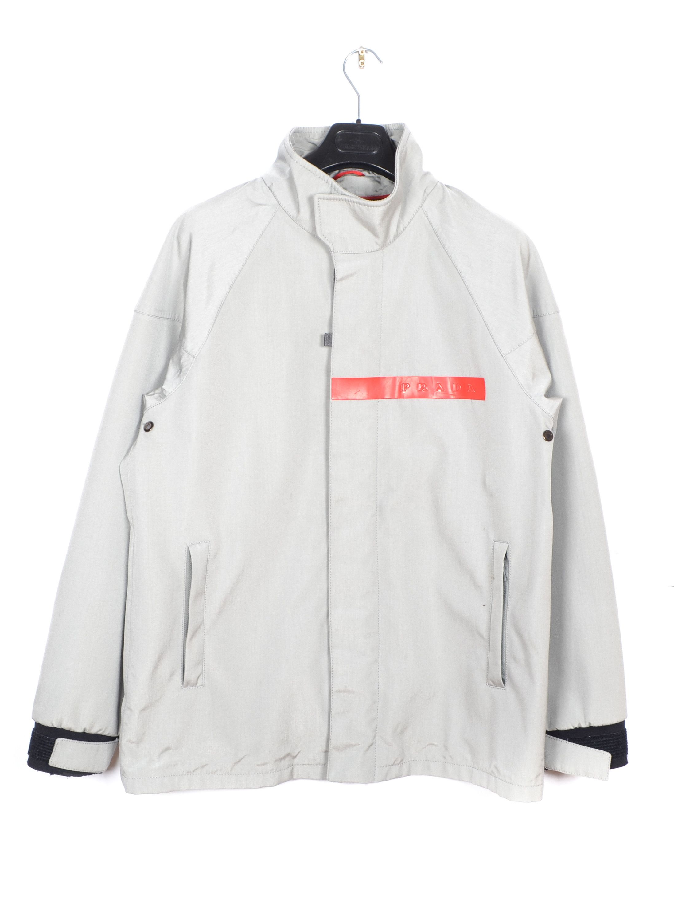 Prada PRADA SPORT LUNA ROSSA vintage grey logo jacket | Grailed