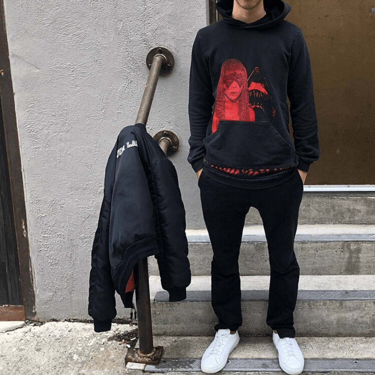 Raf simons shark hoodie hotsell