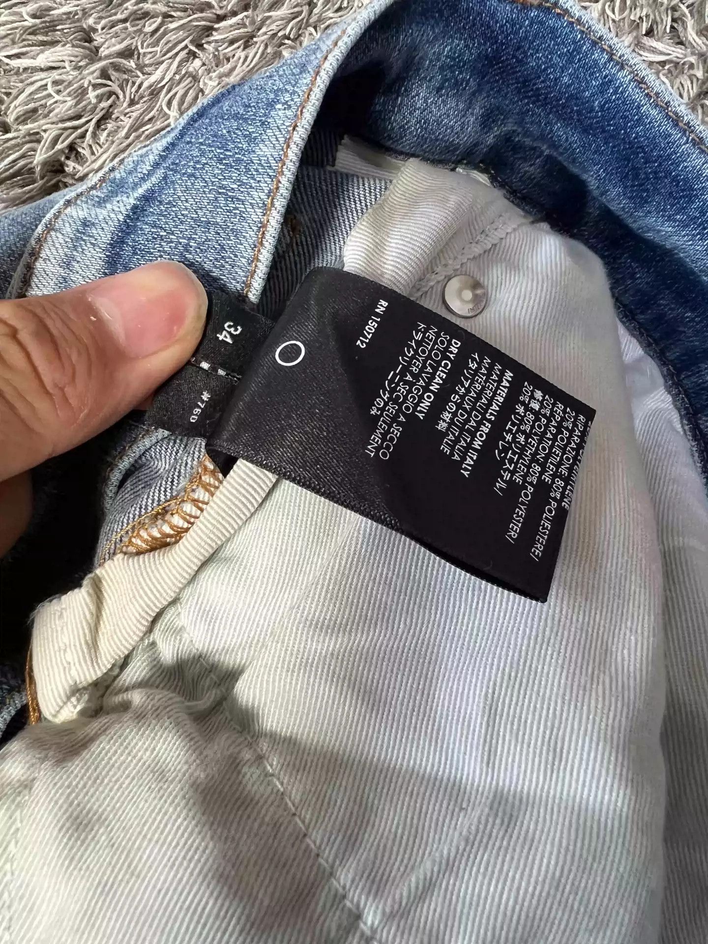 Amiri Amiri Blue Cashew Flower Knife Cut Ripped Jeans Size US 34 / EU 50 - 5 Thumbnail