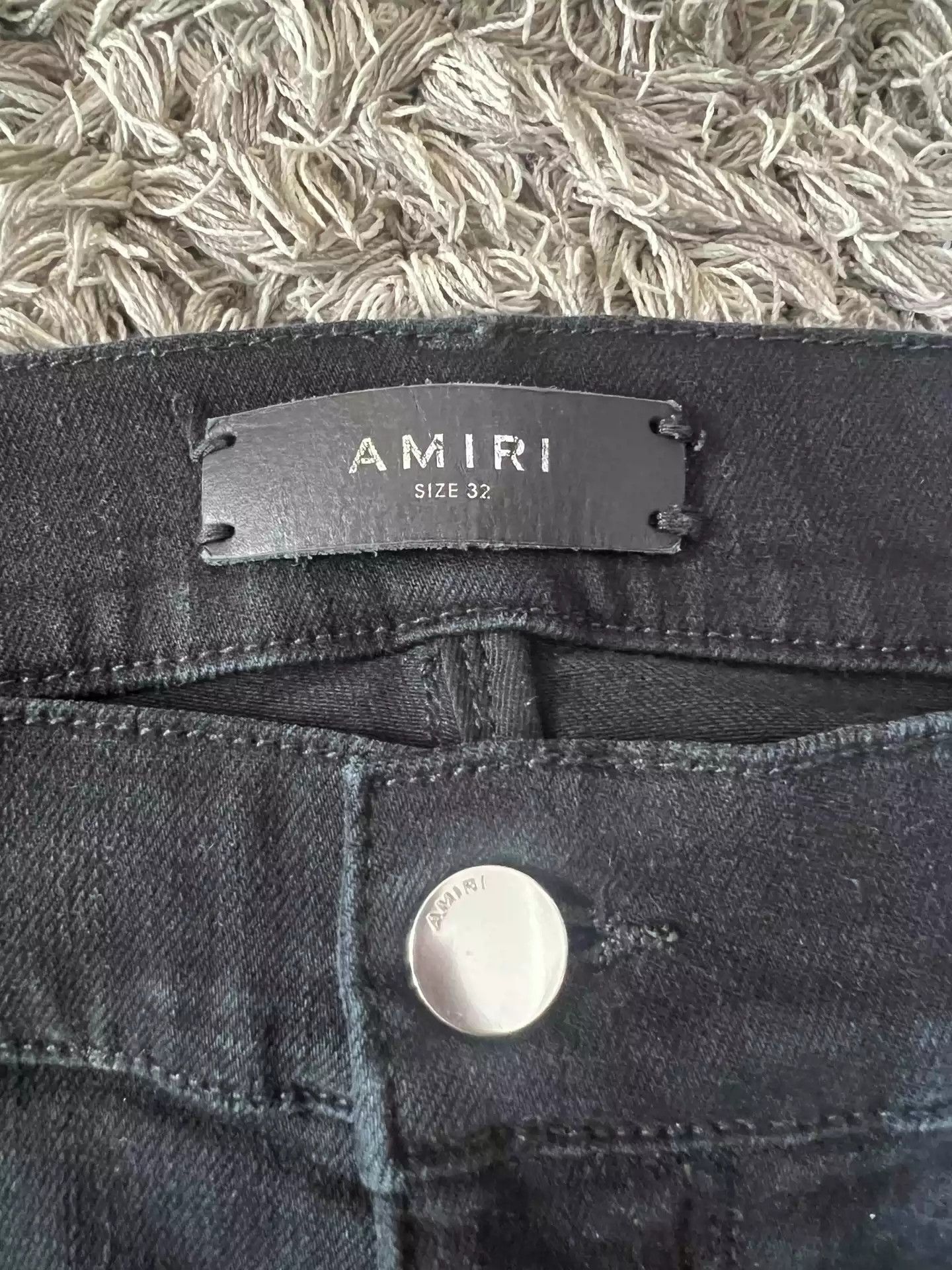 Amiri Amiri Blue Cashew Flower Knife Cut Ripped Jeans Size US 32 / EU 48 - 3 Thumbnail