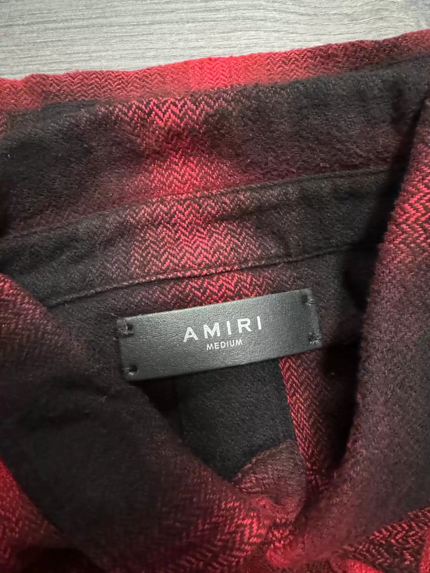 Amiri Amiri Black and Red Plaid Hem Destruction Shirt Size US M / EU 48-50 / 2 - 3 Thumbnail
