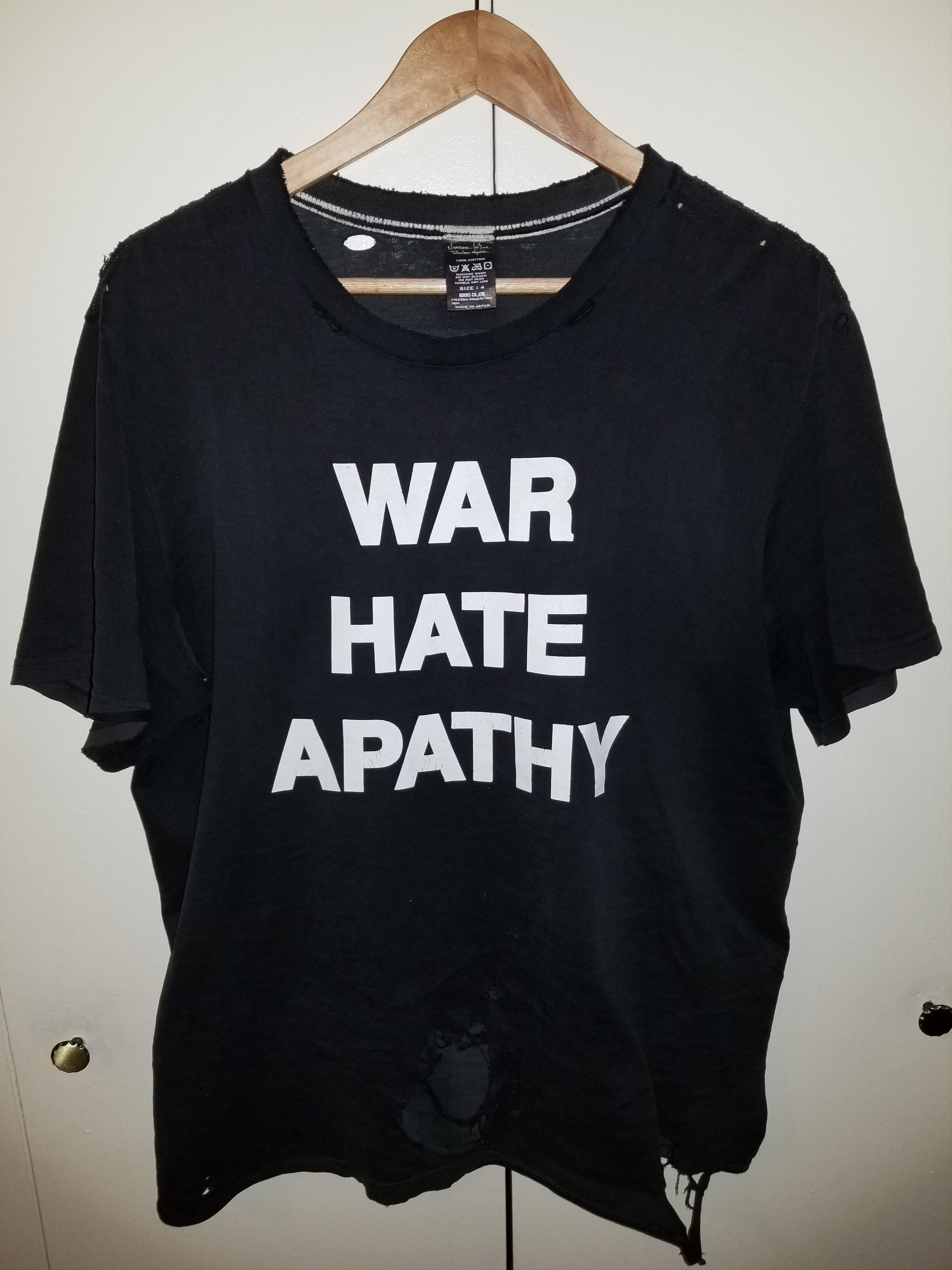 Number (N)ine War Hate Apathy, Stupid Tee | Grailed