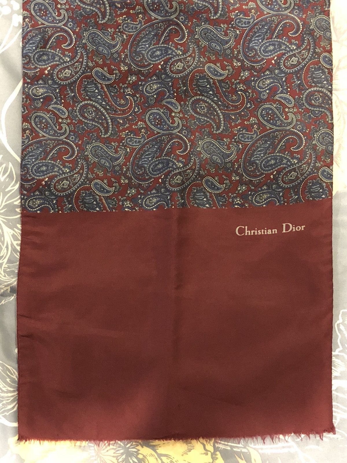 Christian Dior Monsieur Paisley Silk Wool Scarf | Grailed
