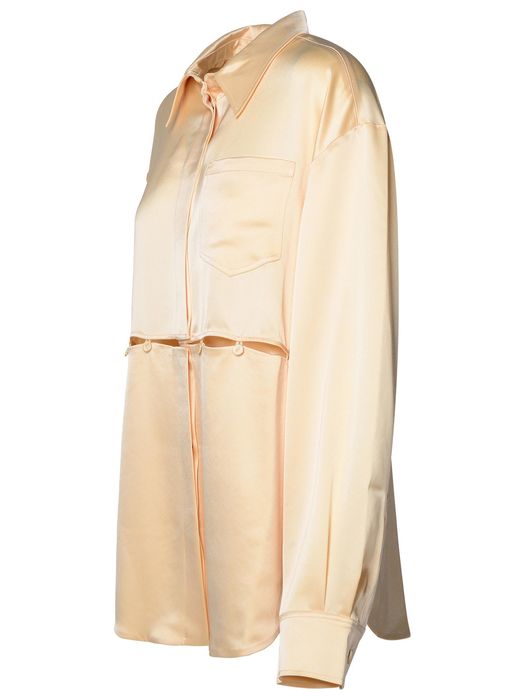 Nanushka 'Maxon' Cream Acetate Blend Shirt | Grailed