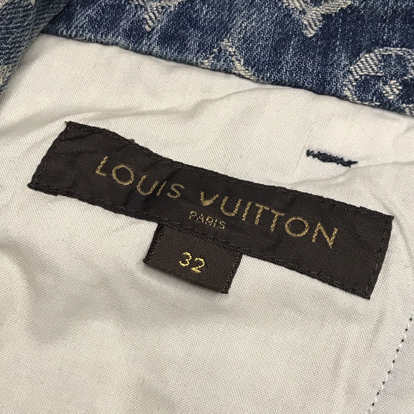 LOUIS VUITTON SUPREME LV JACQUARD DENIM OVERALLS MONOGRAM SIZE 36 #overalls  #monogram #size #denim #jacquard #vuitto…