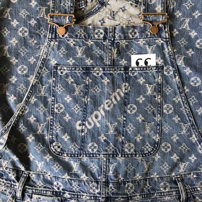 Supreme x Louis Vuitton Jacquard Denim Overalls Blue  Chic denim outfits, Louis  vuitton clothing, Louis vuitton jeans