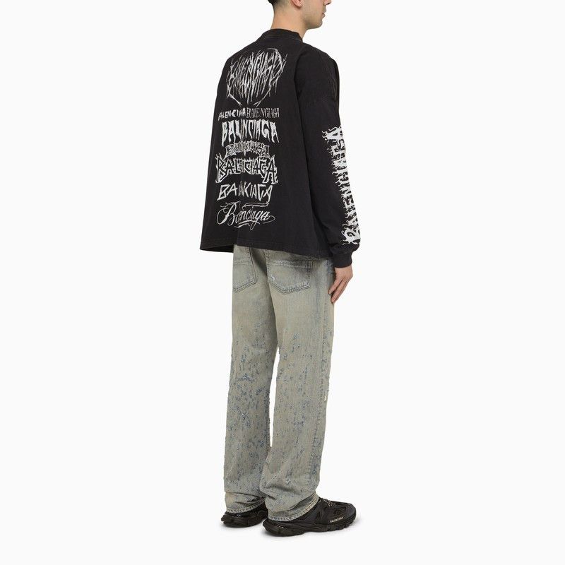 Balenciaga Balenciaga Diy Metal Black/White Long-Sleeved T-Shirt Size US L / EU 52-54 / 3 - 2 Thumbnail