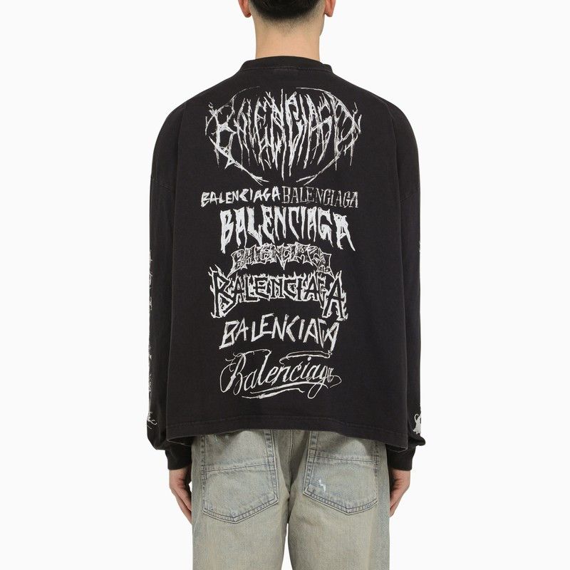 Balenciaga Balenciaga Diy Metal Black/White Long-Sleeved T-Shirt Size US L / EU 52-54 / 3 - 3 Thumbnail