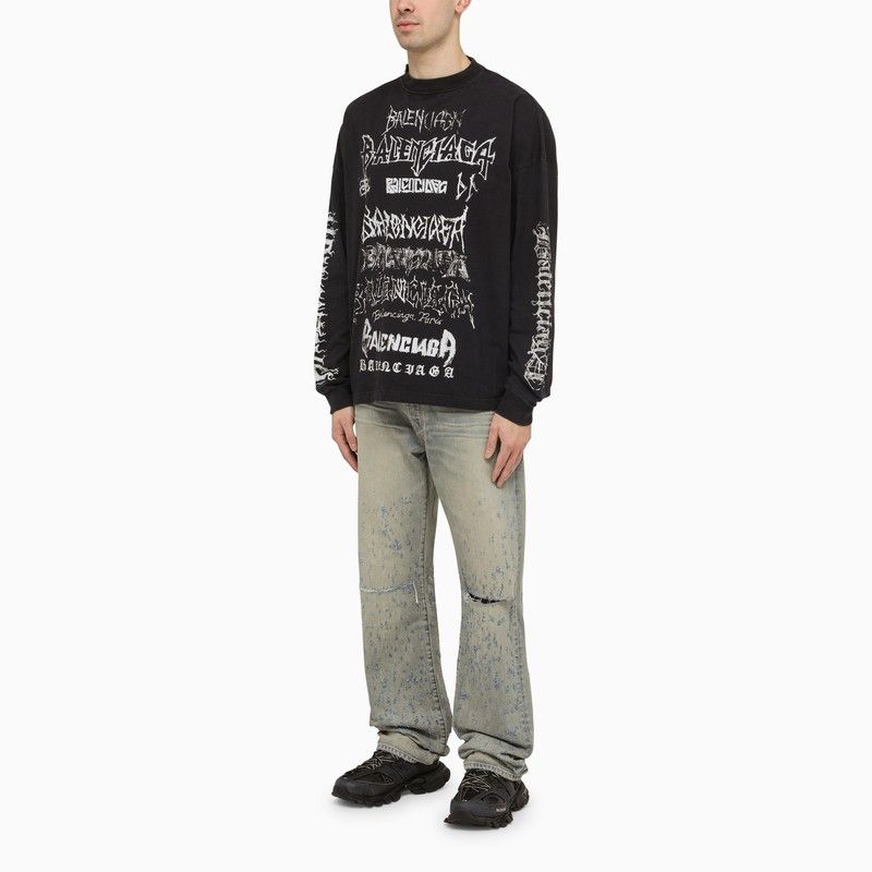 Balenciaga Balenciaga Diy Metal Black/White Long-Sleeved T-Shirt Size US L / EU 52-54 / 3 - 5 Thumbnail
